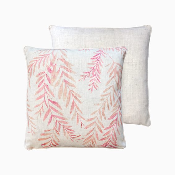 Dappled Ferns Blush Cushion