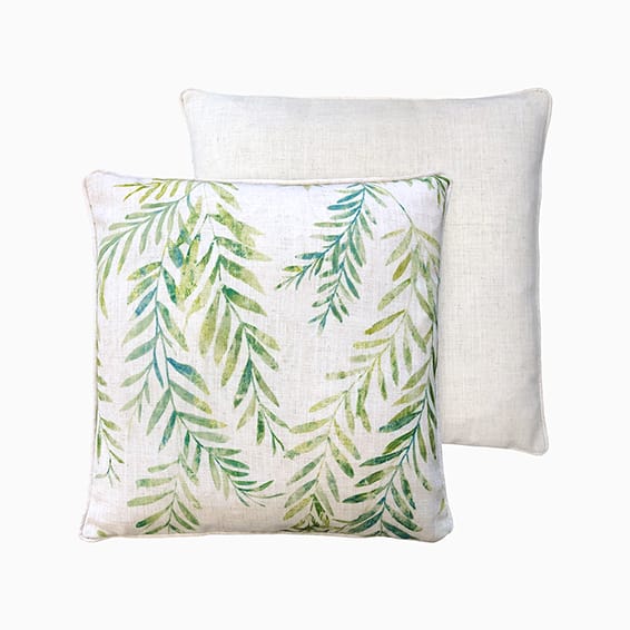 Dappled Ferns Leaf Green Cushion