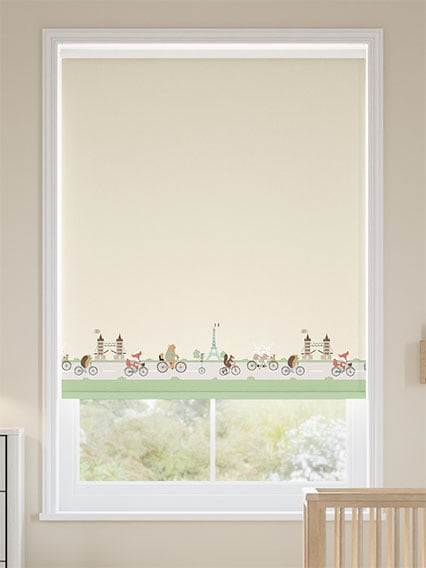 Dash Border Blackout Buttermilk Roller Blind thumbnail image