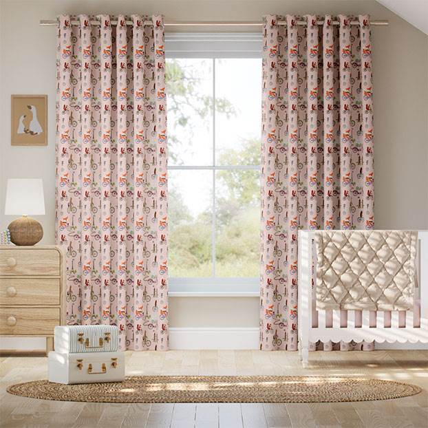 Dash Rose Pink Curtains thumbnail image