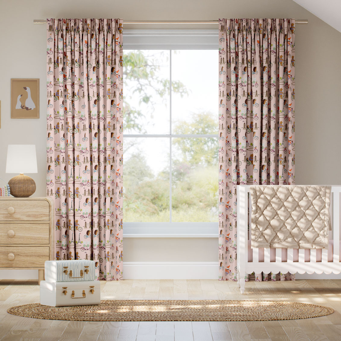 Dash Rose Pink Curtains