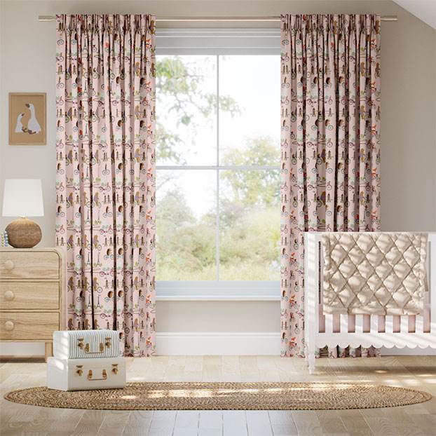 Dash Rose Pink Curtains thumbnail image