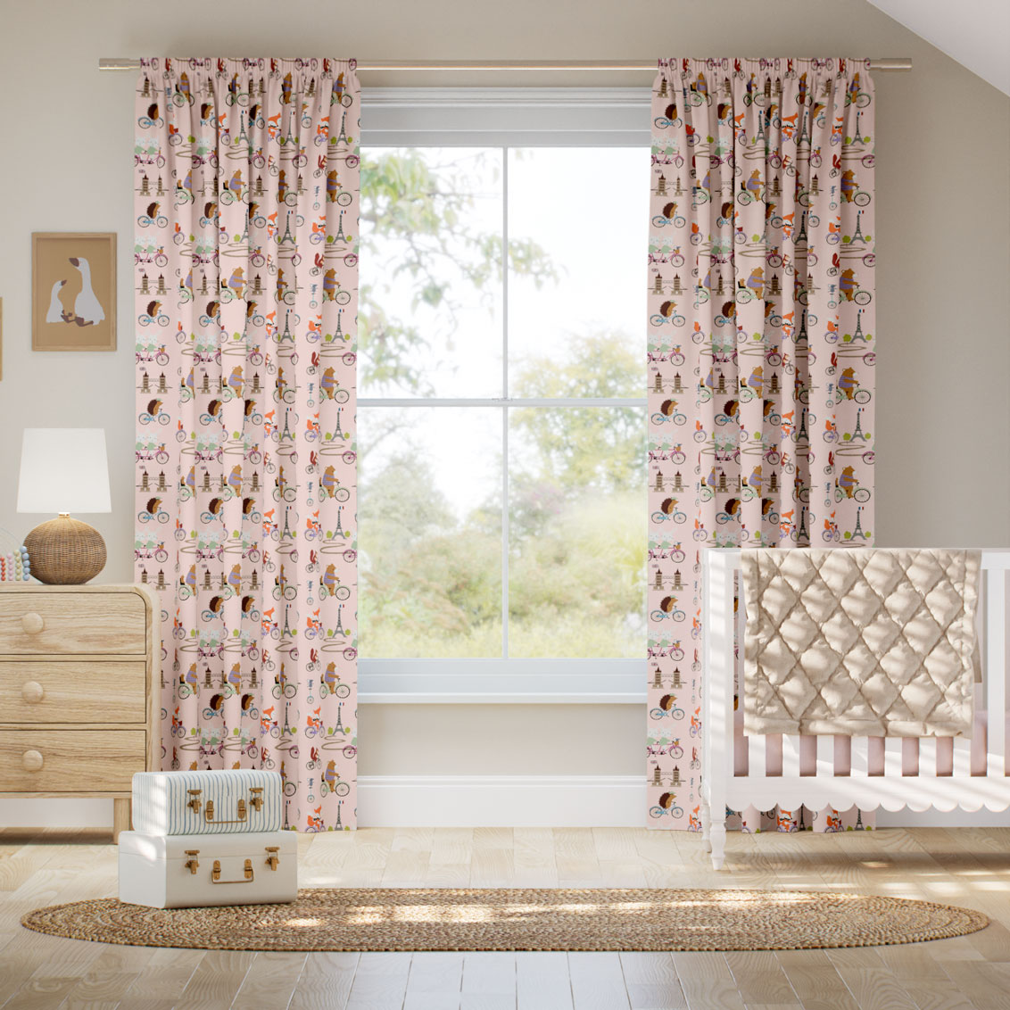 Dash Rose Pink Curtains
