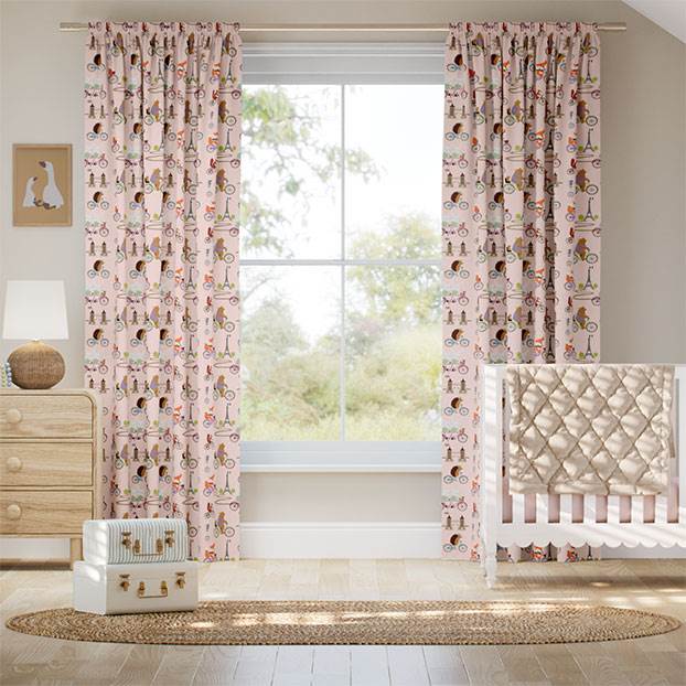 Dash Rose Pink Curtains thumbnail image