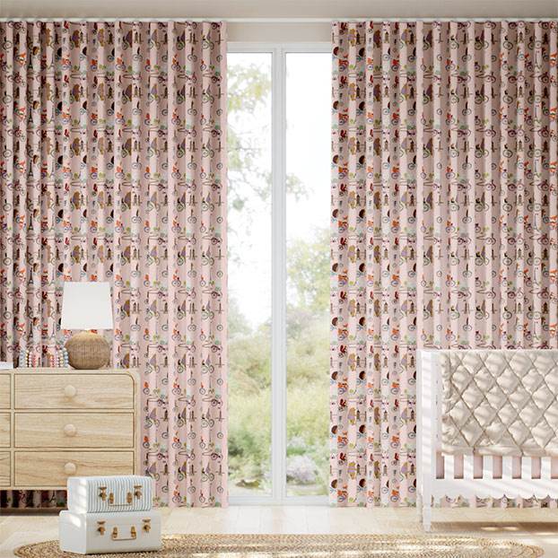 Dash Rose Pink Curtains thumbnail image