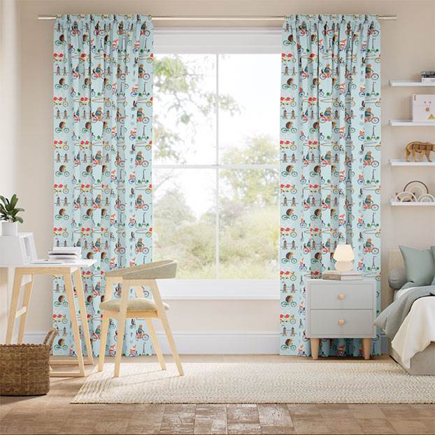 Dash Sky Blue Curtains thumbnail image