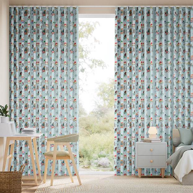 Dash Sky Blue Curtains thumbnail image