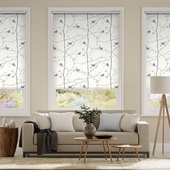 Springs Dawn Chorus Mineral Blue Roller Blind