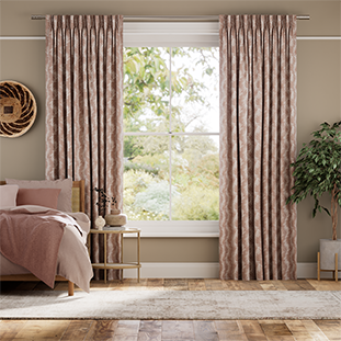 Dee Embroidered Blush Curtains thumbnail image