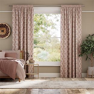 Dee Embroidered Blush Curtains thumbnail image