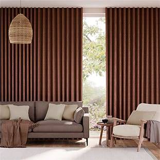 Delphi Chenille Weave Burnt Umber Curtains thumbnail image