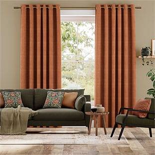 Delphi Chenille Weave Cayenne Curtains thumbnail image