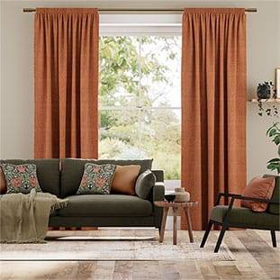 Delphi Chenille Weave Cayenne Curtains thumbnail image