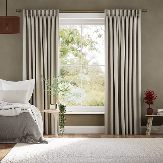 Delphi Chenille Weave Limestone Curtains