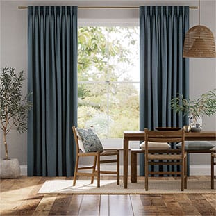 Delphi Chenille Weave Nordic Blue Curtains thumbnail image