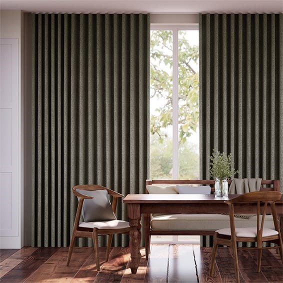 Delphi Chenille Weave Peppercorn Curtains