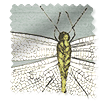 Demoiselle Dragonfly Faux Silk Steel Roman Blind swatch image