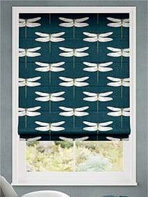 Electric Demoiselle Dragonfly Ink Roman Blind thumbnail image