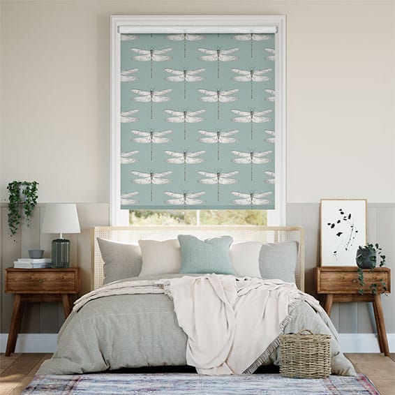 Demoiselle Dragonfly Mist Roller Blind