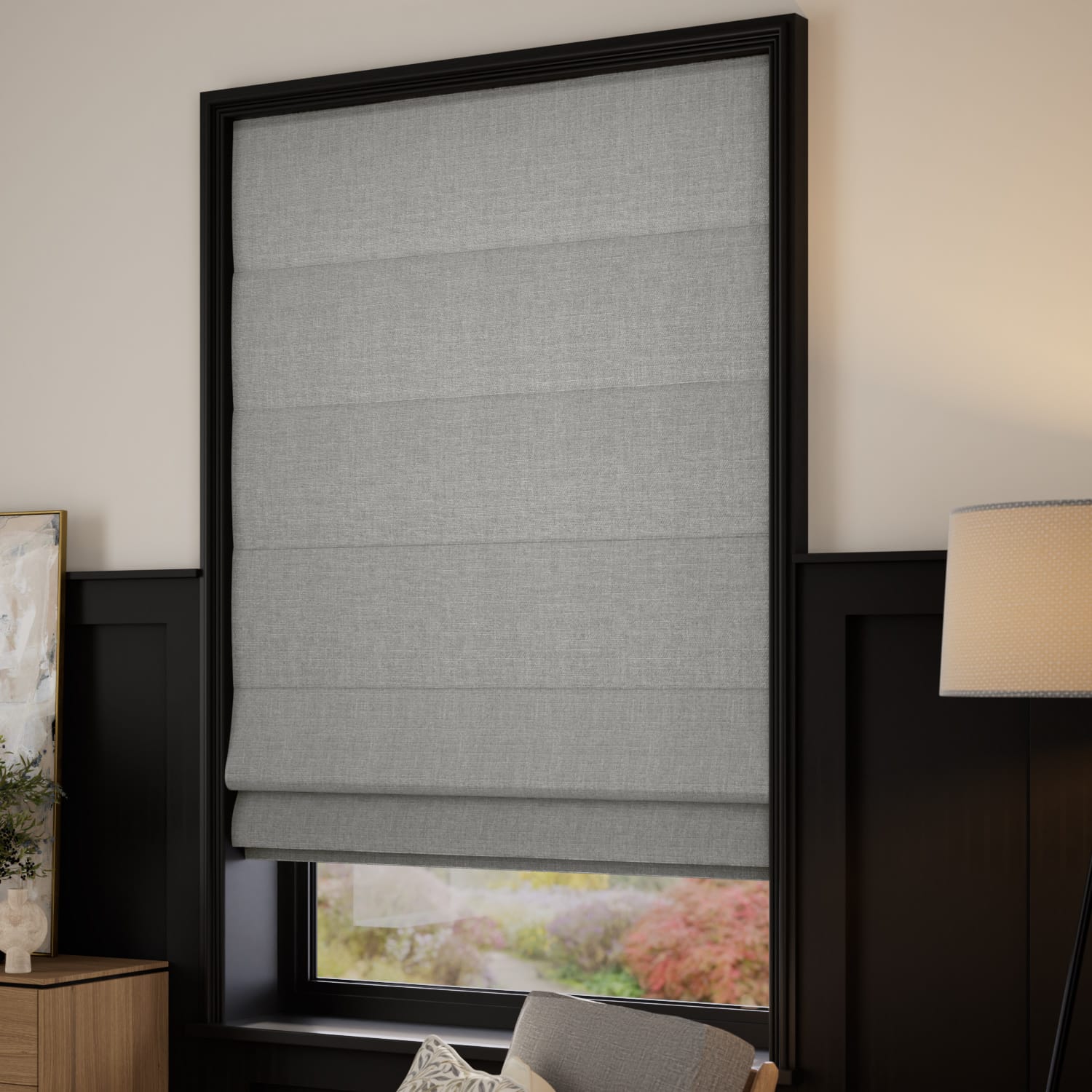 Denver Blackout Flint Roman Blind