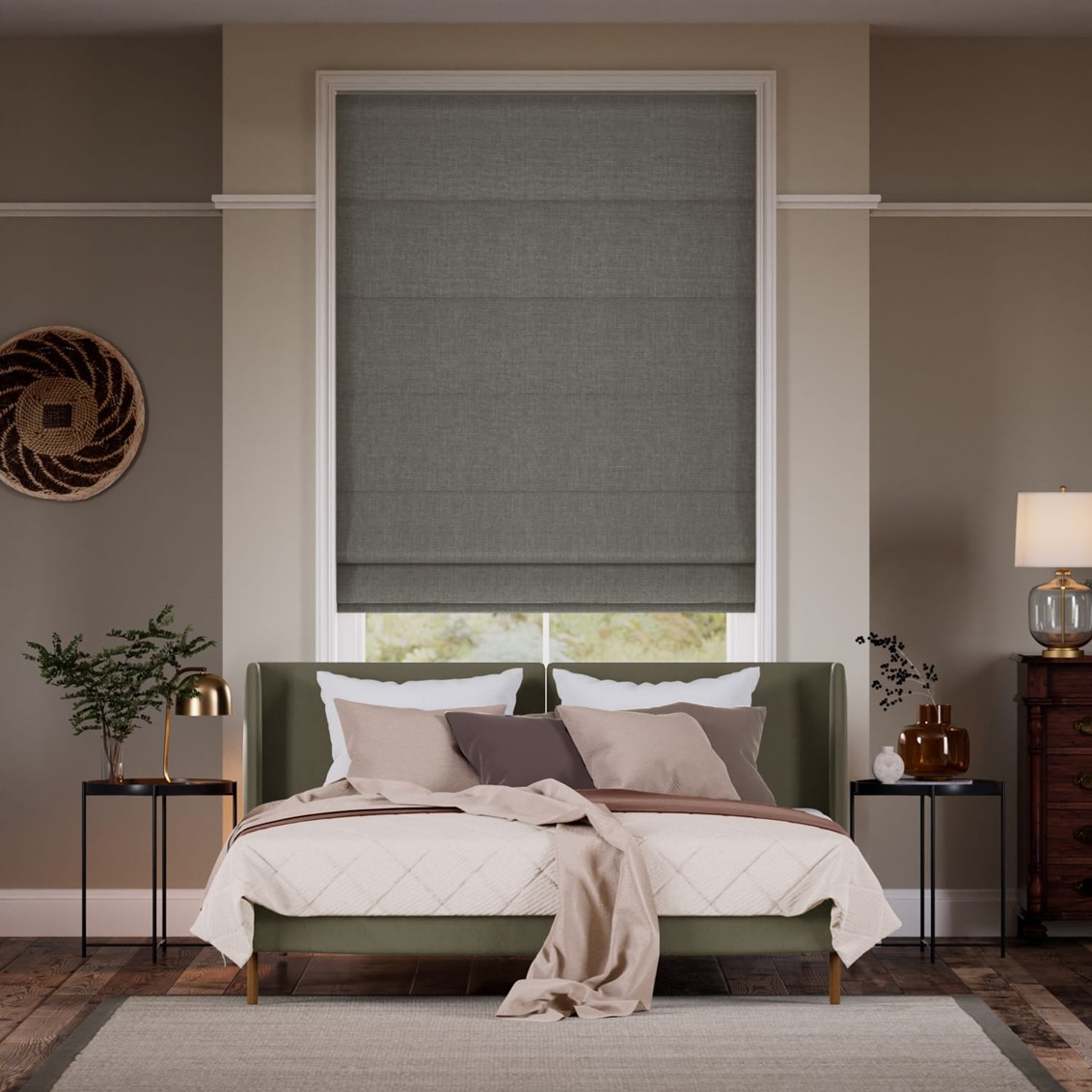 Denver Blackout Slate Roman Blind