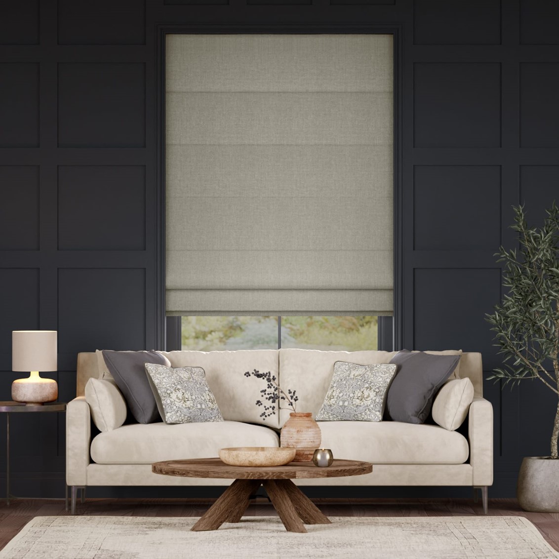 Denver Blackout Urban Grey Roman Blind