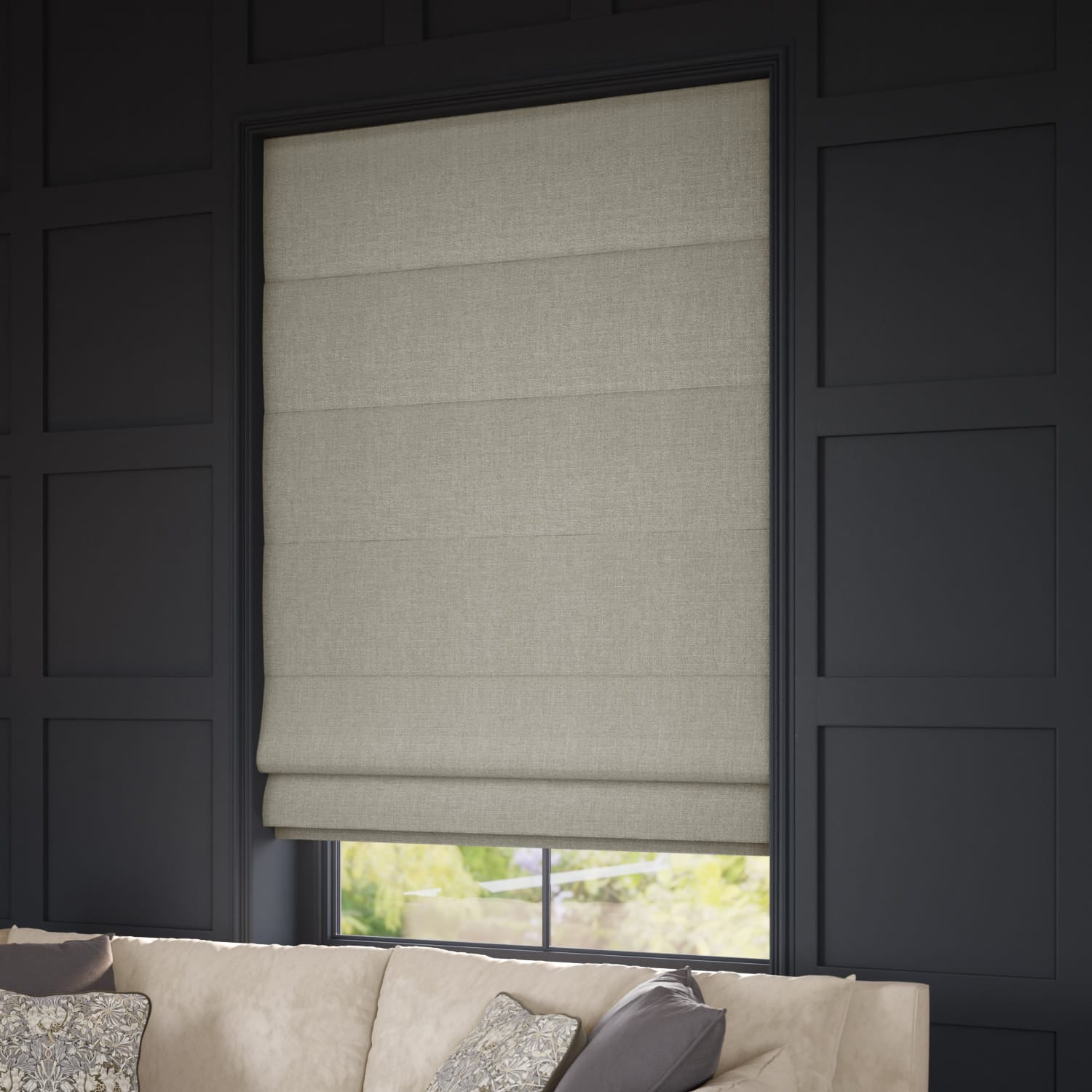 Denver Blackout Urban Grey Roman Blind