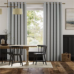 Devon Stripe Charcoal Curtains thumbnail image