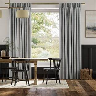 Devon Stripe Charcoal Curtains thumbnail image