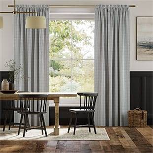 Devon Stripe Charcoal Curtains thumbnail image