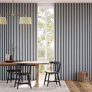 Devon Stripe Charcoal Curtains thumbnail image