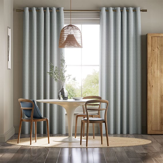Devon Stripe Ocean Blue Curtains