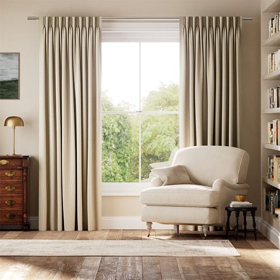 Devon Stripe Sand  Curtains