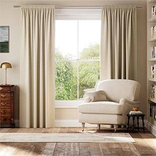 Devon Stripe Sand Curtains thumbnail image