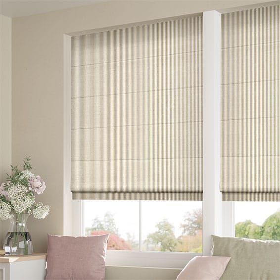 Devon Stripe Sand Roman Blind