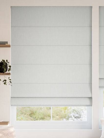 Devon Stripe Smoke Grey Roman Blind thumbnail image