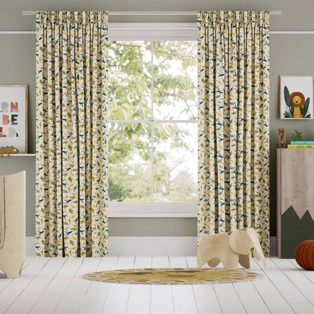 Dinosaurs Green Curtains thumbnail image