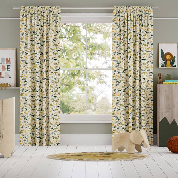 Dinosaurs Green Curtains thumbnail image