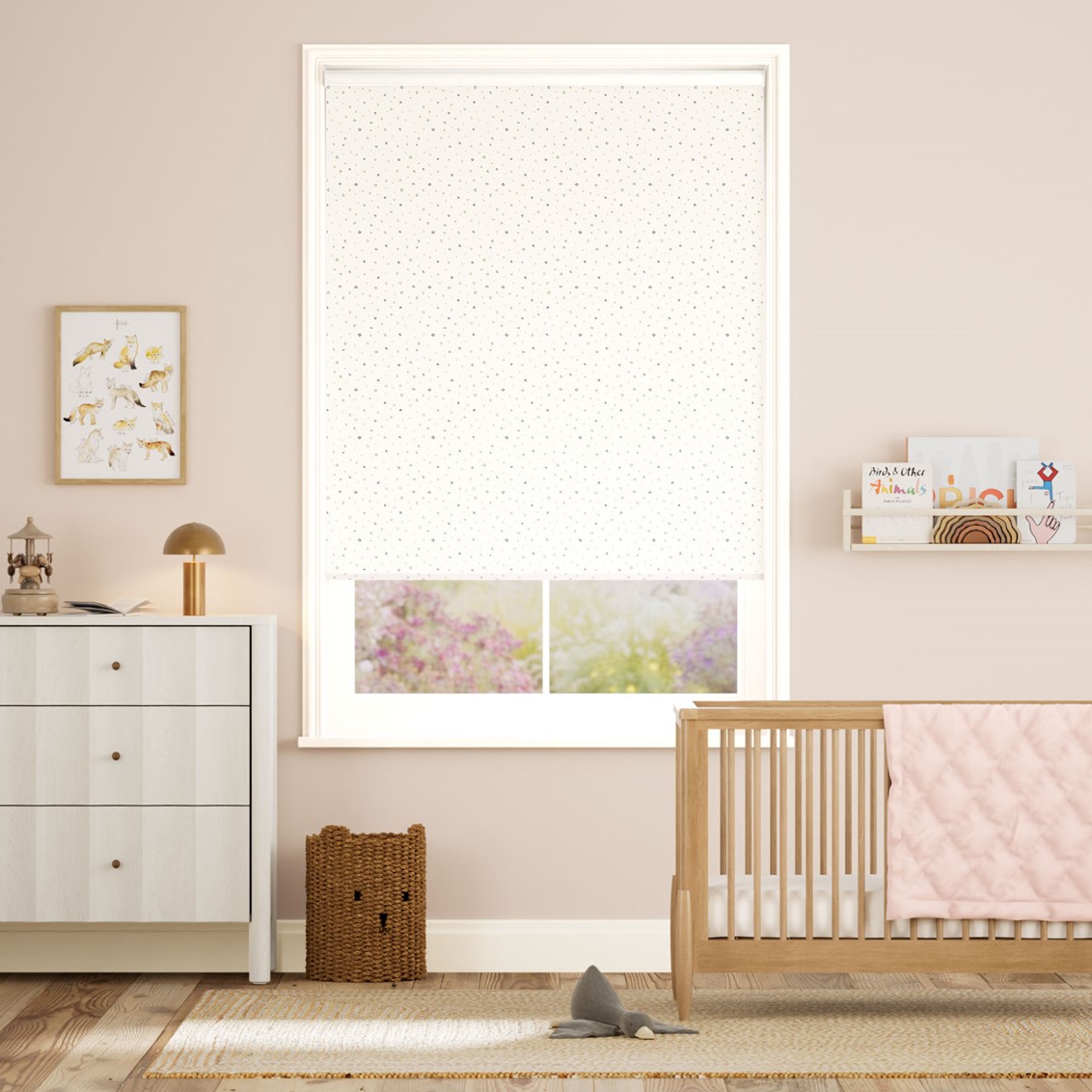 Ditsy Dots Blossom Roller Blind