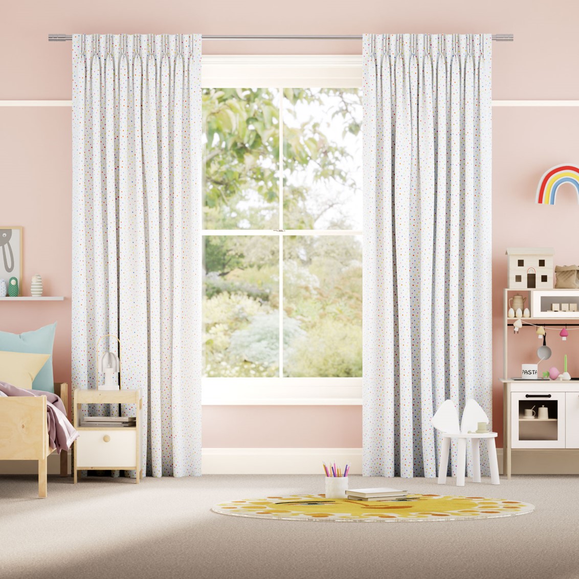 Ditsy Dots Multi Curtains