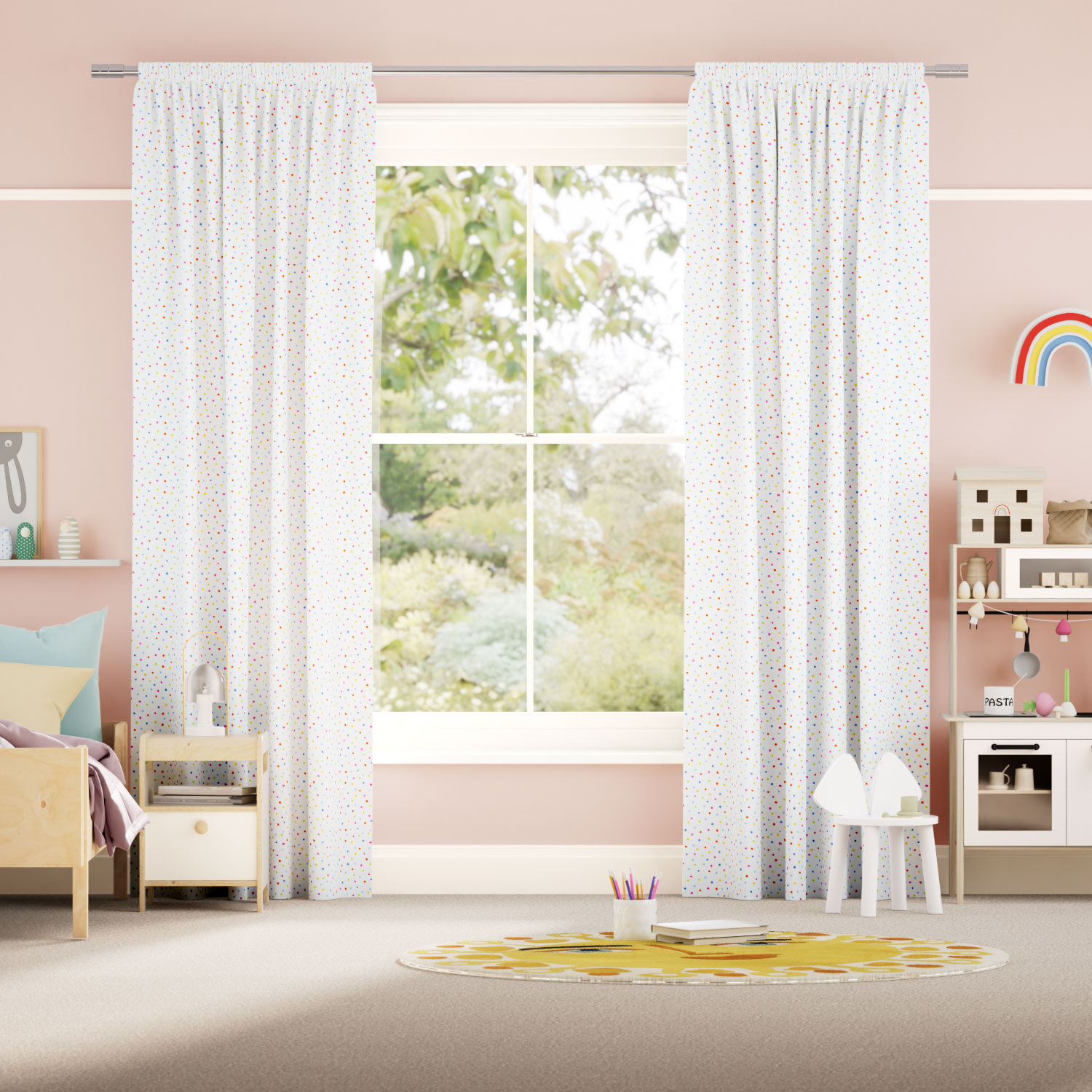 Ditsy Dots Multi Curtains thumbnail image