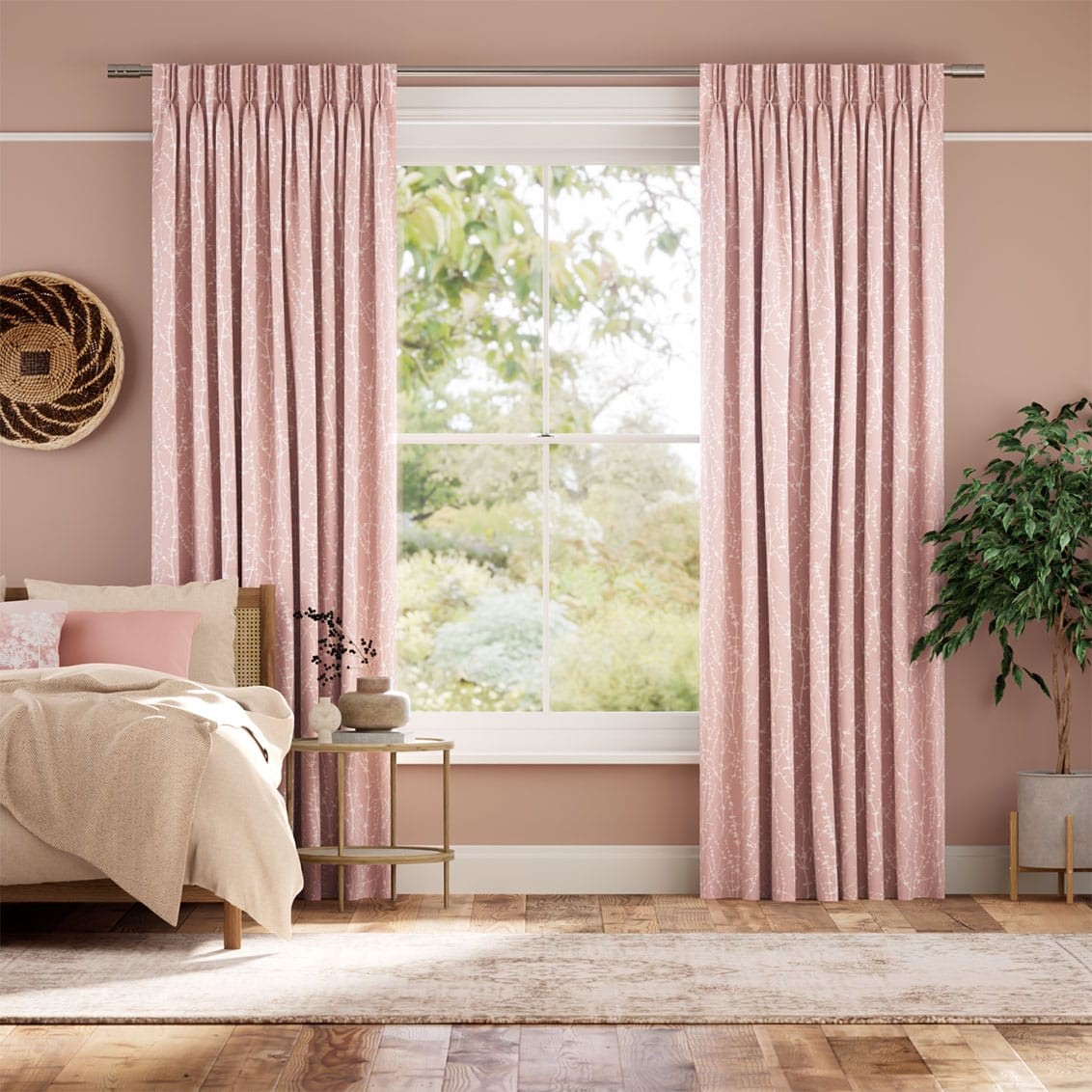 Dockleaf Blush Curtains