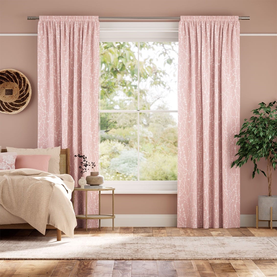 Dockleaf Blush Curtains