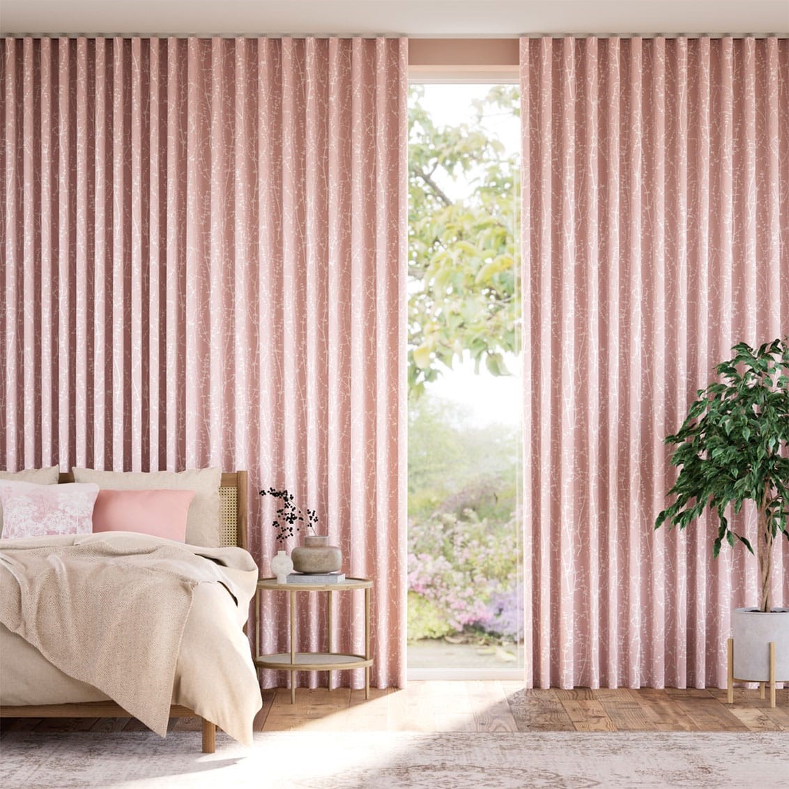 Dockleaf Blush Curtains