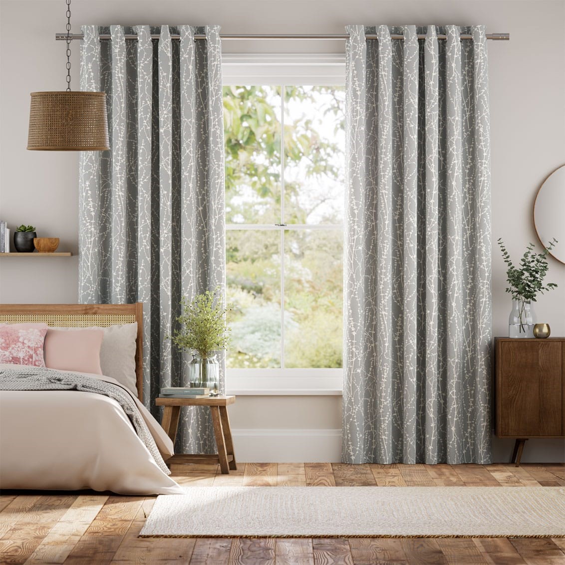 Dockleaf Dove Grey Curtains