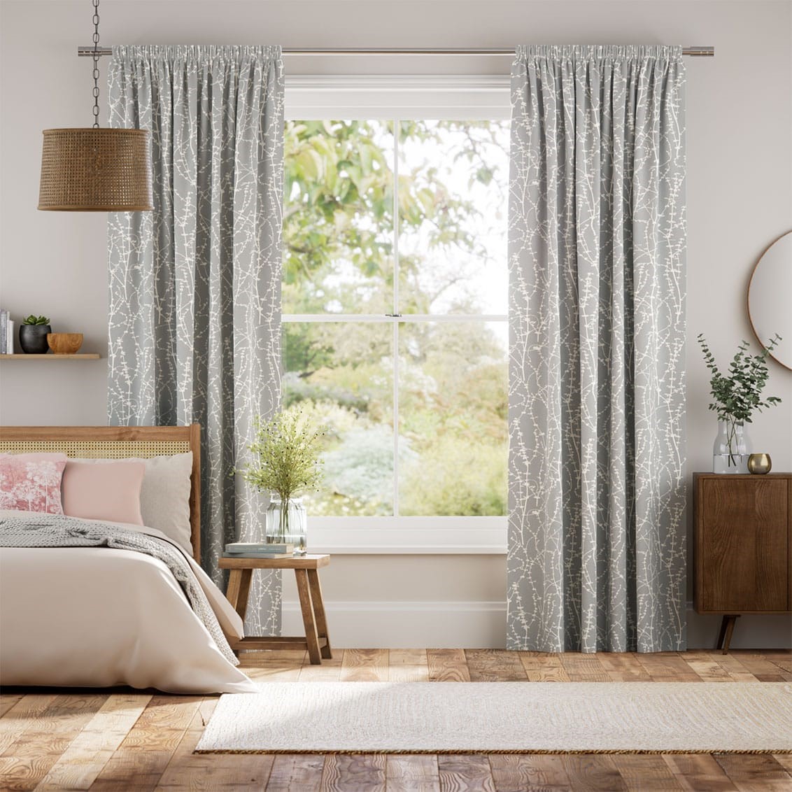 Dockleaf Dove Grey Curtains