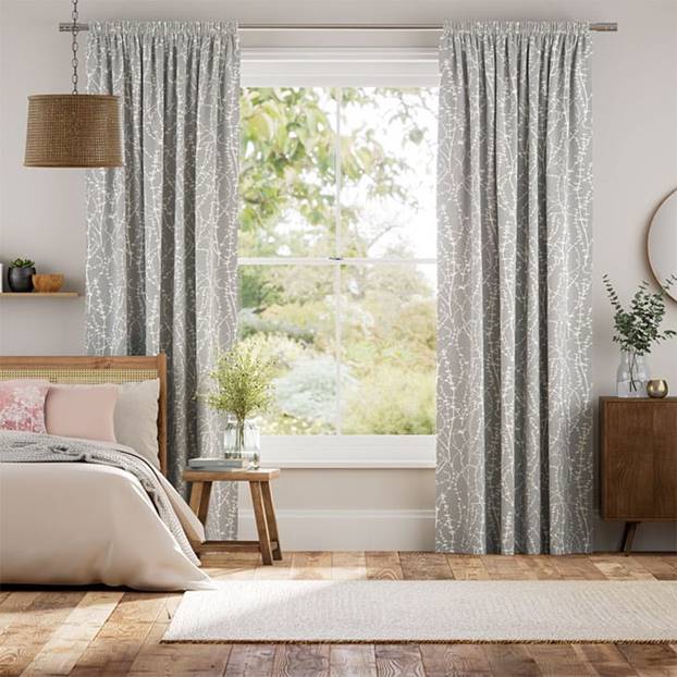 Dockleaf Dove Grey Curtains thumbnail image