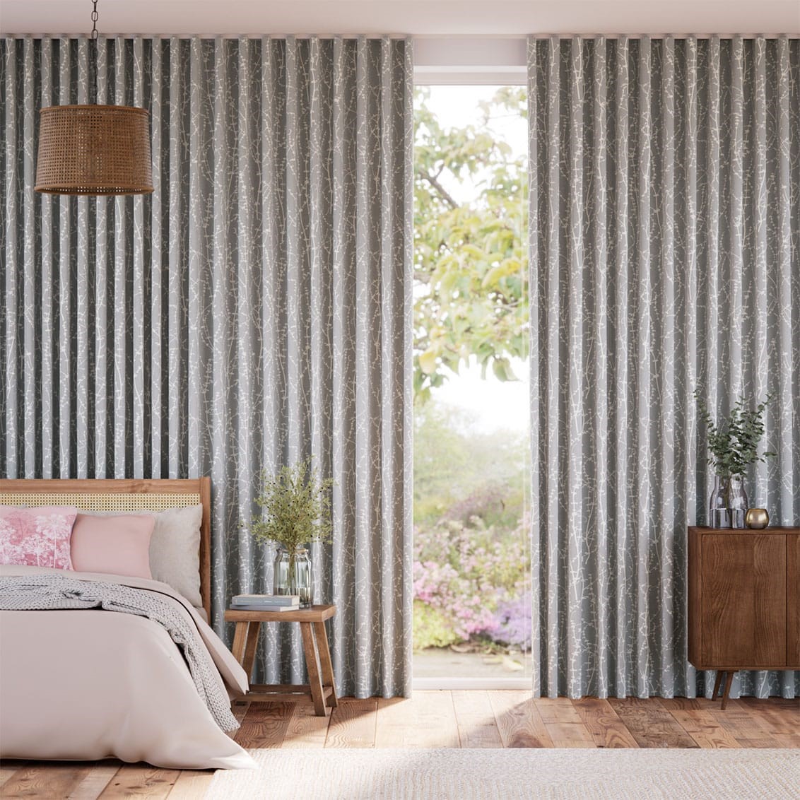 Dockleaf Dove Grey Curtains