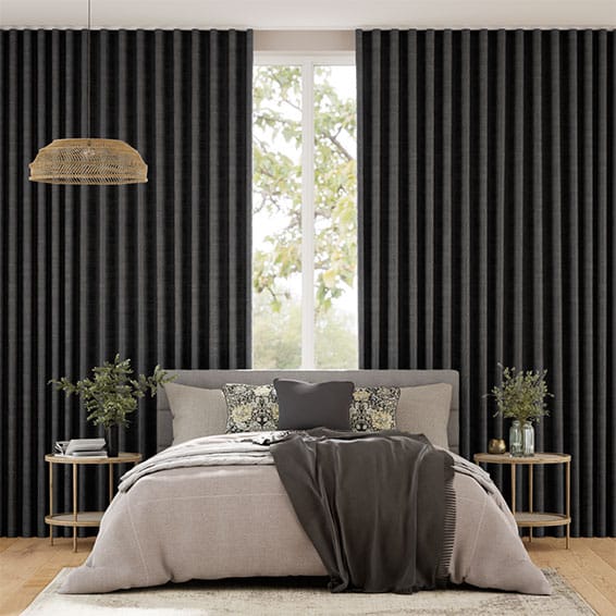 Dorchester Velvet Charcoal Curtains