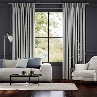 Dorchester Velvet Grey Curtains thumbnail image